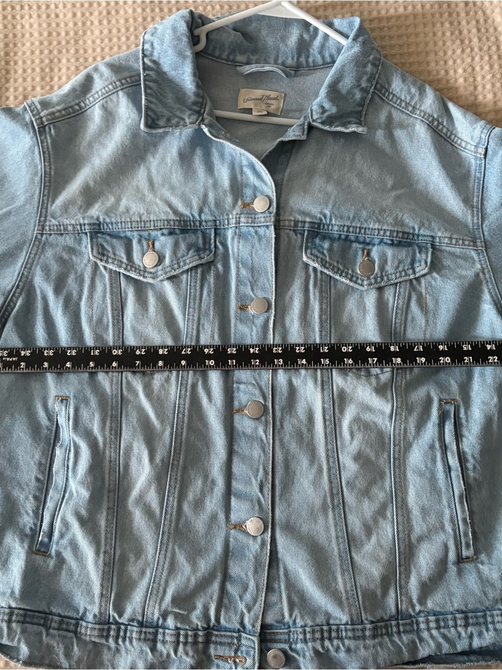 Universal Thread Upcycled Butterfly Patch Jean Jacket - Picture 9 of 11